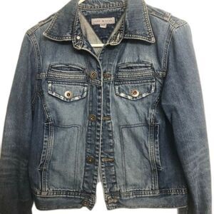 Vintage Tommy Hilfiger Cropped Denim Jacket Size S Unisex Y2K